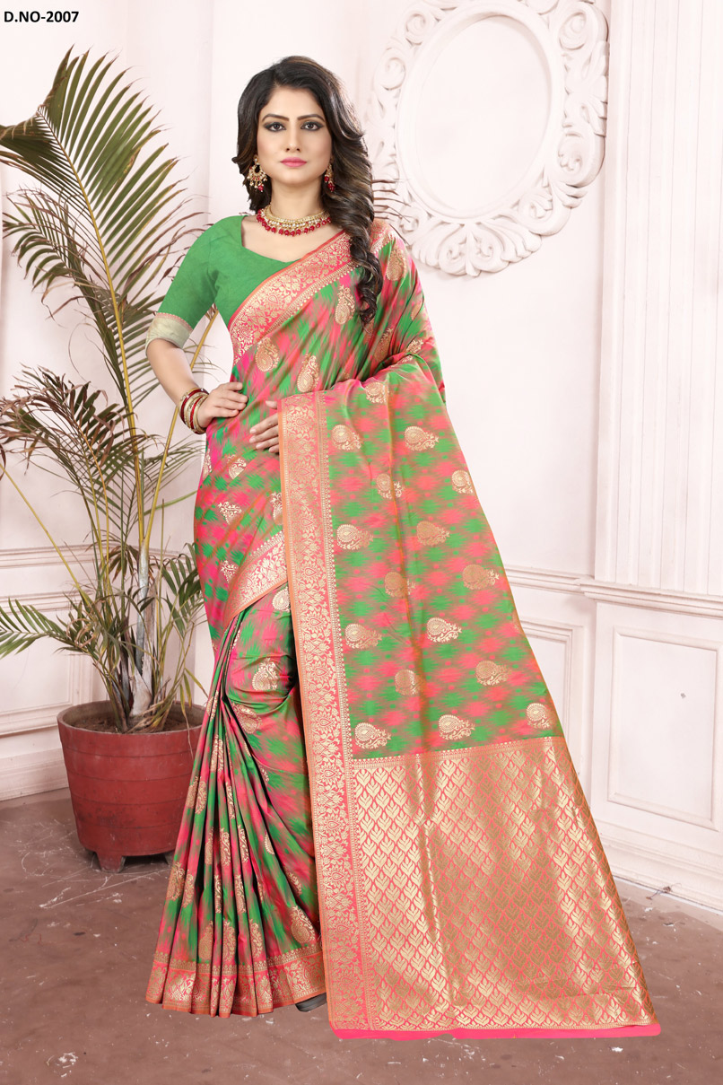 Aashirwad Vol-1 kalamkari Design Rapier Jacquard Saree Aashirwad Vol-1 kalamkari Design Rapier Jacquard Saree